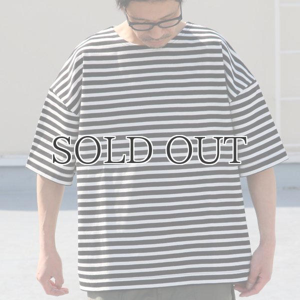 画像7: VORTEX 8オンス(MVS天竺)ロシアンボーダー ボートネック ハーフスリーブ Tシャツ【MADE IN JAPAN】『日本製』/ Upscape Audience (7)