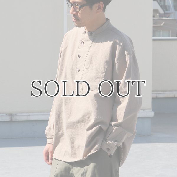 画像4: 綿麻ビンテージソフトキャンバス コックオーバー ボクシーシャツ【MADE IN JAPAN】『日本製』/ Upscape Audience (4)