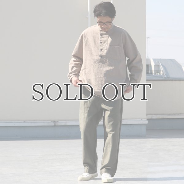 画像8: 綿麻ビンテージソフトキャンバス コックオーバー ボクシーシャツ【MADE IN JAPAN】『日本製』/ Upscape Audience (8)
