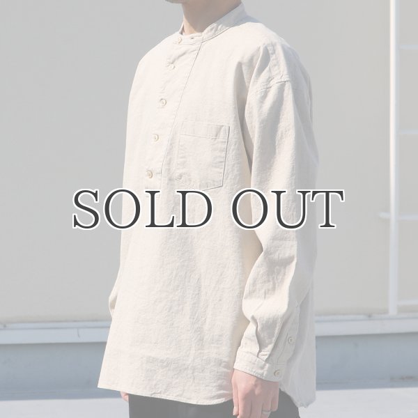 画像11: 綿麻ビンテージソフトキャンバス コックオーバー ボクシーシャツ【MADE IN JAPAN】『日本製』/ Upscape Audience (11)