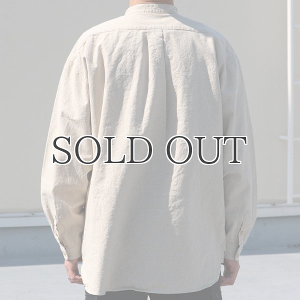 画像13: 綿麻ビンテージソフトキャンバス コックオーバー ボクシーシャツ【MADE IN JAPAN】『日本製』/ Upscape Audience (13)