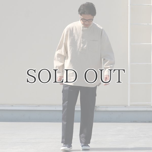 画像9: 綿麻ビンテージソフトキャンバス コックオーバー ボクシーシャツ【MADE IN JAPAN】『日本製』/ Upscape Audience (9)