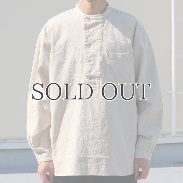 画像10: 綿麻ビンテージソフトキャンバス コックオーバー ボクシーシャツ【MADE IN JAPAN】『日本製』/ Upscape Audience (10)