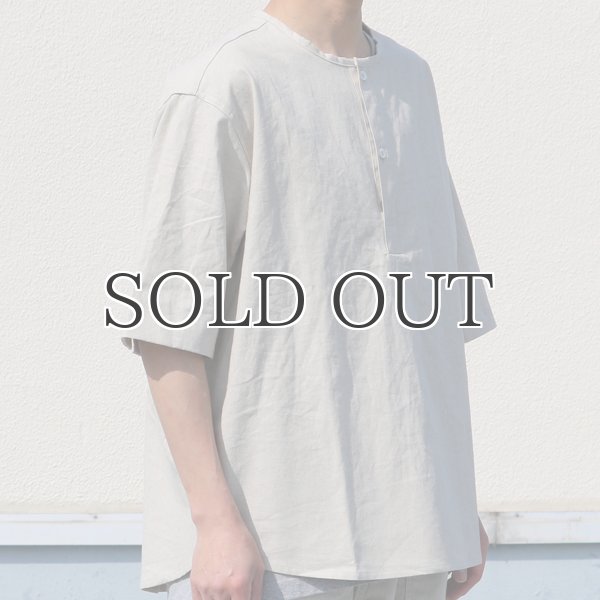 画像12: 綿麻ビンテージソフトキャンバス スリーピング ハーフスリーブ シャツ【MADE IN JAPAN】『日本製』/ Upscape Audience (12)