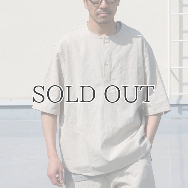 画像5: 綿麻ビンテージソフトキャンバス スリーピング ハーフスリーブ シャツ【MADE IN JAPAN】『日本製』/ Upscape Audience (5)