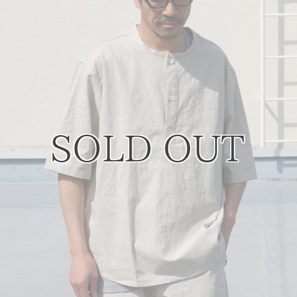 画像3: 綿麻ビンテージソフトキャンバス スリーピング ハーフスリーブ シャツ【MADE IN JAPAN】『日本製』/ Upscape Audience (3)