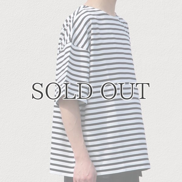 画像12: VORTEX 8オンス(MVS天竺)ロシアンボーダー ボートネック ハーフスリーブ Tシャツ【MADE IN JAPAN】『日本製』/ Upscape Audience (12)