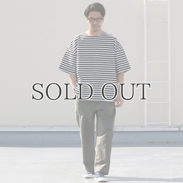 画像7: VORTEX 8オンス（MVS天竺）ロシアンボーダー ボートネック ハーフスリーブ Tシャツ【MADE IN JAPAN】『日本製』/ Upscape Audience (7)