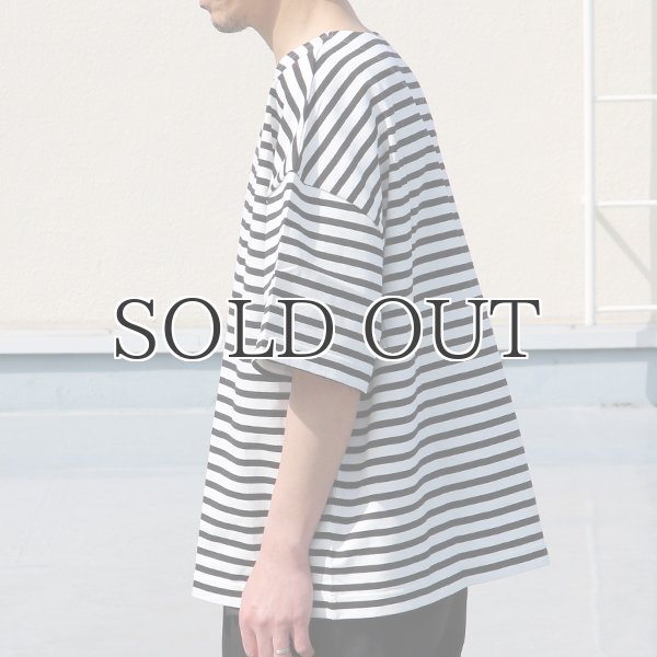 画像5: VORTEX 8オンス(MVS天竺)ロシアンボーダー ボートネック ハーフスリーブ Tシャツ【MADE IN JAPAN】『日本製』/ Upscape Audience (5)