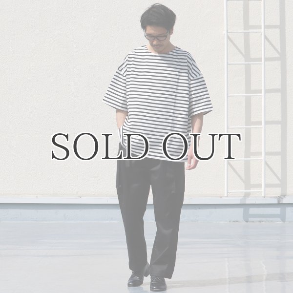 画像6: VORTEX 8オンス(MVS天竺)ロシアンボーダー ボートネック ハーフスリーブ Tシャツ【MADE IN JAPAN】『日本製』/ Upscape Audience (6)