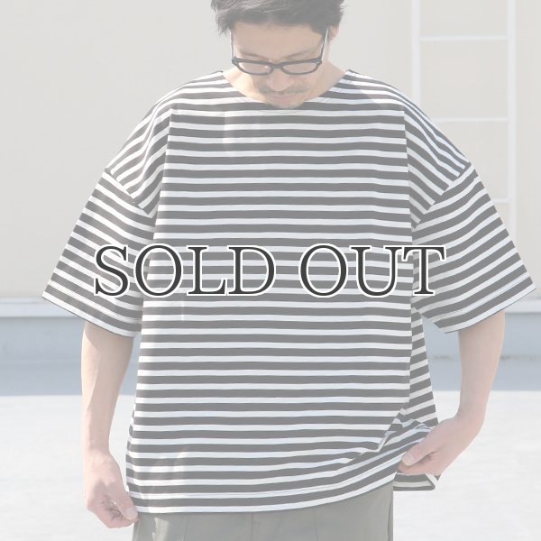 画像5: VORTEX 8オンス（MVS天竺）ロシアンボーダー ボートネック ハーフスリーブ Tシャツ【MADE IN JAPAN】『日本製』/ Upscape Audience (5)