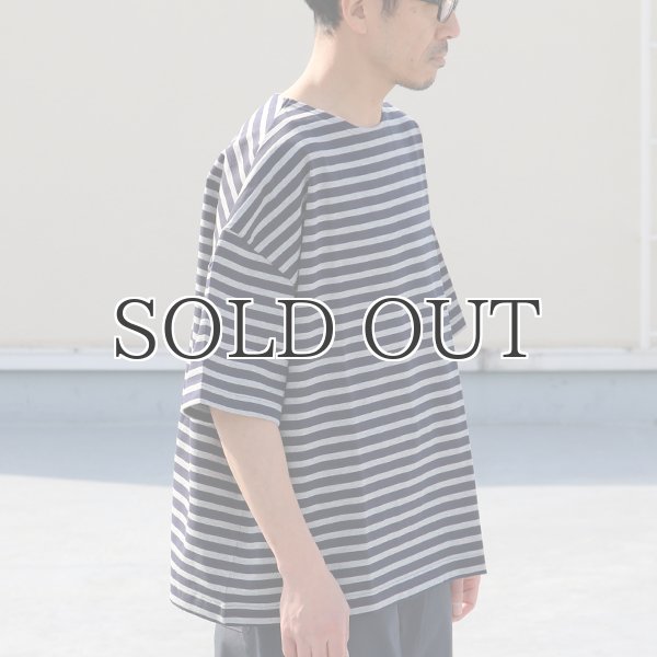 画像6: VORTEX 8オンス(MVS天竺)ロシアンボーダー ボートネック ハーフスリーブ Tシャツ【MADE IN JAPAN】『日本製』/ Upscape Audience (6)