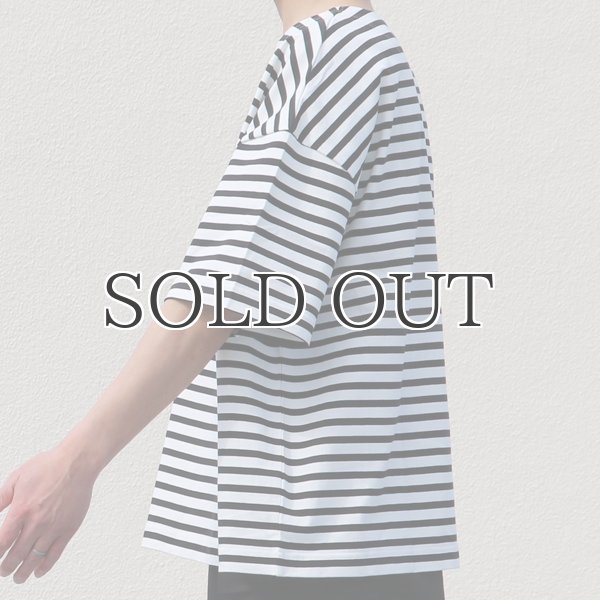 画像10: VORTEX 8オンス(MVS天竺)ロシアンボーダー ボートネック ハーフスリーブ Tシャツ【MADE IN JAPAN】『日本製』/ Upscape Audience (10)