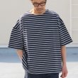 画像3: VORTEX 8オンス（MVS天竺）ロシアンボーダー ボートネック ハーフスリーブ Tシャツ【MADE IN JAPAN】『日本製』/ Upscape Audience (3)