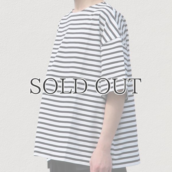 画像9: VORTEX 8オンス(MVS天竺)ロシアンボーダー ボートネック ハーフスリーブ Tシャツ【MADE IN JAPAN】『日本製』/ Upscape Audience (9)