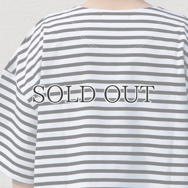 画像14: VORTEX 8オンス(MVS天竺)ロシアンボーダー ボートネック ハーフスリーブ Tシャツ【MADE IN JAPAN】『日本製』/ Upscape Audience (14)