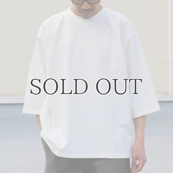 画像2: ヘビーウェイト プレーティング天竺(11オンス)フットボール 3/4スリーブ Tシャツ【MADE IN JAPAN】『日本製』/ Upscape Audience (2)