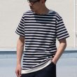 画像2: 【RE PRICE/価格改定】Basque 10オンス ( バスク天竺 )無地＆ボーダーボートネックレイヤード半袖カットソー【MADE IN JAPAN】『日本製』/ Upscape Audience (2)