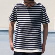 画像3: 【RE PRICE/価格改定】Basque 10オンス ( バスク天竺 )無地＆ボーダーボートネックレイヤード半袖カットソー【MADE IN JAPAN】『日本製』/ Upscape Audience (3)