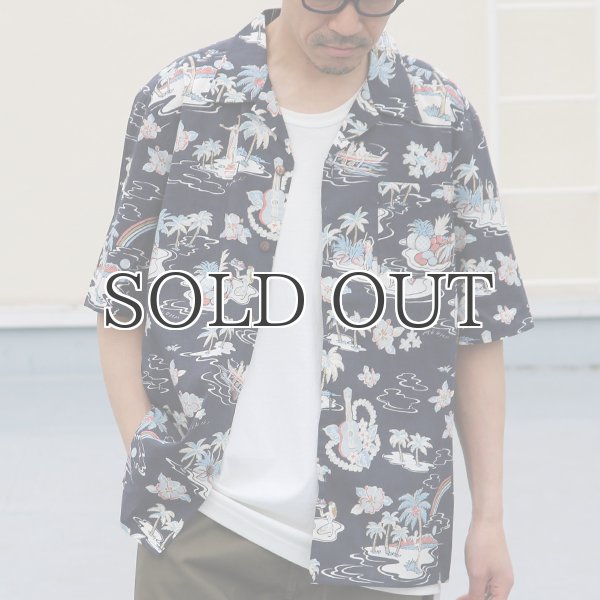 画像3: コットンレーヨン ヴィンテージアロハ柄 オープンカラー ハーフスリーブ シャツ【MADE IN JAPAN】『日本製』/ Upscape Audience (3)