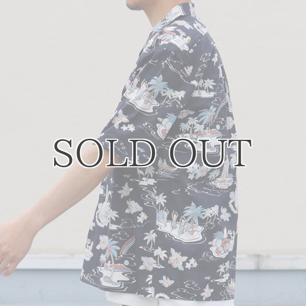 画像12: コットンレーヨン ヴィンテージアロハ柄 オープンカラー ハーフスリーブ シャツ【MADE IN JAPAN】『日本製』/ Upscape Audience (12)