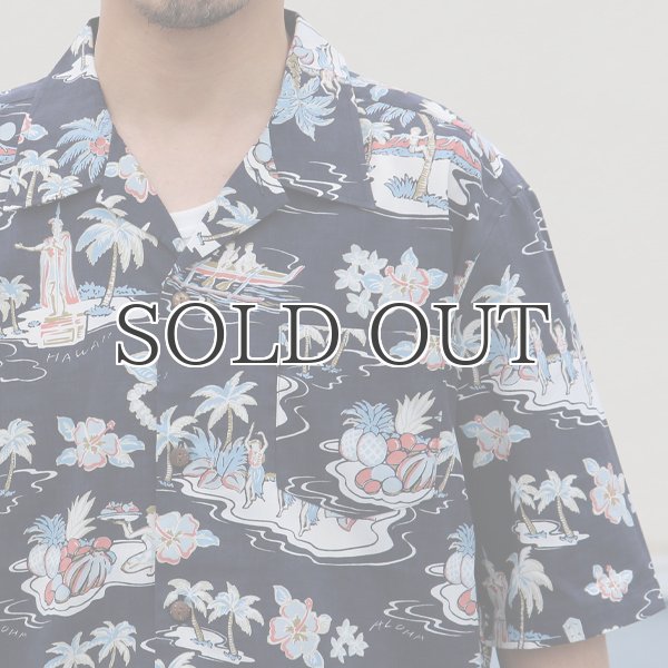 画像15: コットンレーヨン ヴィンテージアロハ柄 オープンカラー ハーフスリーブ シャツ【MADE IN JAPAN】『日本製』/ Upscape Audience (15)