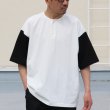 画像14: VORTEX 8オンス（MVS天竺）ヘンリーネック BBアンダーハーフスリーブ Tシャツ【MADE IN JAPAN】『日本製』/ Upscape Audience (14)