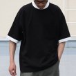 画像10: VORTEX 8オンス（MVS天竺）モックネック リンガー ハーフスリーブ Tシャツ【MADE IN JAPAN】『日本製』/ Upscape Audience (10)