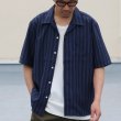 画像4: Reflax®(リフラクス)ポリエステル リネンライク LINON(リノン) ストライプオープンカラー ハーフスリーブシャツ【MADE IN JAPAN】『日本製』/ Upscape Audience (4)