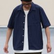画像3: Reflax®(リフラクス)ポリエステル リネンライク LINON(リノン) ストライプオープンカラー ハーフスリーブシャツ【MADE IN JAPAN】『日本製』/ Upscape Audience (3)