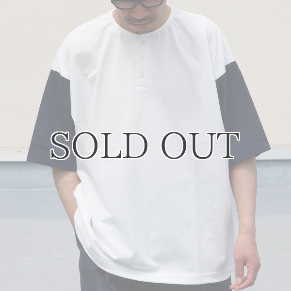 画像3: VORTEX 8オンス(MVS天竺)ヘンリーネック BBアンダーハーフスリーブ Tシャツ【MADE IN JAPAN】『日本製』/ Upscape Audience (3)