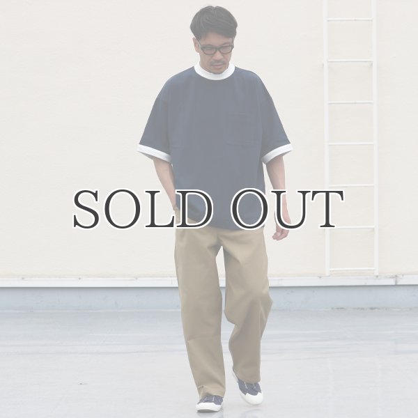 画像7: VORTEX 8オンス(MVS天竺)モックネック リンガー ハーフスリーブ Tシャツ【MADE IN JAPAN】『日本製』/ Upscape Audience (7)