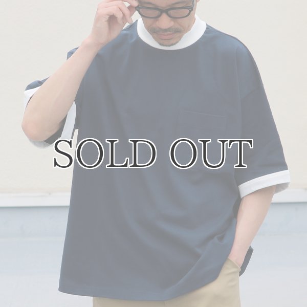画像3: VORTEX 8オンス(MVS天竺)モックネック リンガー ハーフスリーブ Tシャツ【MADE IN JAPAN】『日本製』/ Upscape Audience (3)