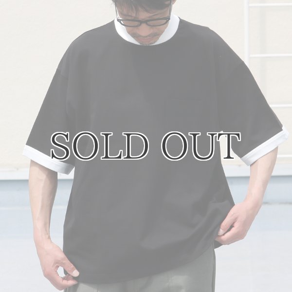 画像3: VORTEX 8オンス(MVS天竺)モックネック リンガー ハーフスリーブ Tシャツ【MADE IN JAPAN】『日本製』/ Upscape Audience (3)
