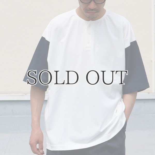 画像4: VORTEX 8オンス(MVS天竺)ヘンリーネック BBアンダーハーフスリーブ Tシャツ【MADE IN JAPAN】『日本製』/ Upscape Audience (4)
