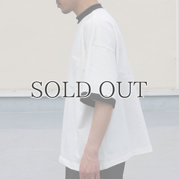 画像4: VORTEX 8オンス(MVS天竺)モックネック リンガー ハーフスリーブ Tシャツ【MADE IN JAPAN】『日本製』/ Upscape Audience (4)