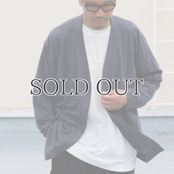 画像9: PREMIERE LINEN(プレミアリネン)コットン天竺 Vネックカーディガン【MADE IN JAPAN】『日本製』 / Upscape Audience (9)