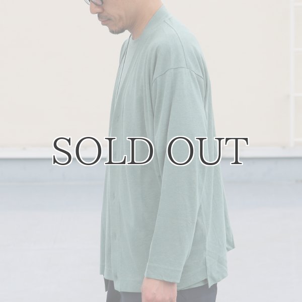 画像6: PREMIERE LINEN(プレミアリネン)コットン天竺 Vネックカーディガン【MADE IN JAPAN】『日本製』 / Upscape Audience (6)