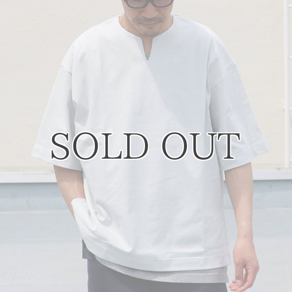 画像3: 17/1 空紡糸天竺（12オンス） キーネック ハーフスリーブ Tシャツ【MADE IN JAPAN】『日本製』/ Upscape Audience (3)