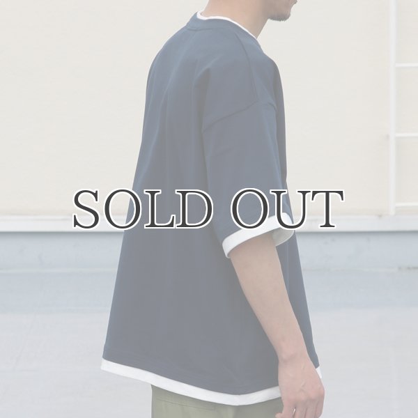 画像4: VORTEX 8オンス(MVS天竺) フェイクレイヤード クルーネック ハーフスリーブTシャツ【MADE IN JAPAN】『日本製』/ Upscape Audience (4)