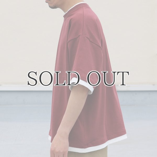 画像8: VORTEX 8オンス(MVS天竺) フェイクレイヤード クルーネック ハーフスリーブTシャツ【MADE IN JAPAN】『日本製』/ Upscape Audience (8)