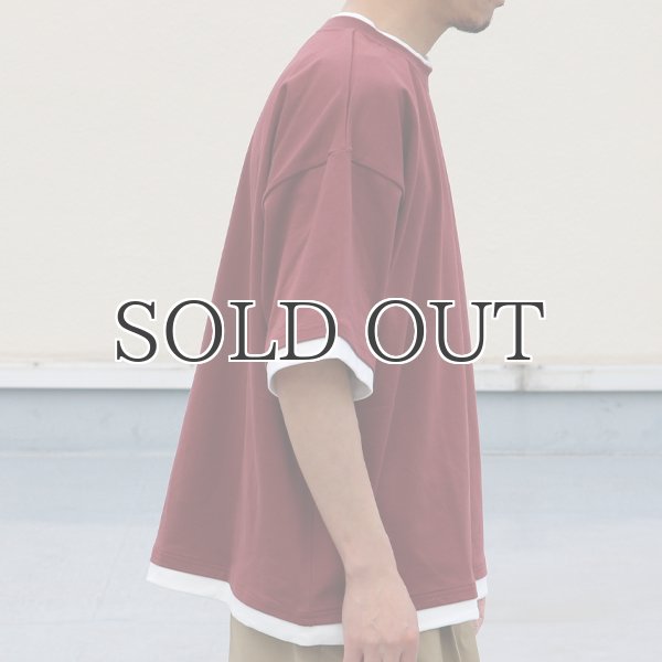 画像6: VORTEX 8オンス(MVS天竺) フェイクレイヤード クルーネック ハーフスリーブTシャツ【MADE IN JAPAN】『日本製』/ Upscape Audience (6)