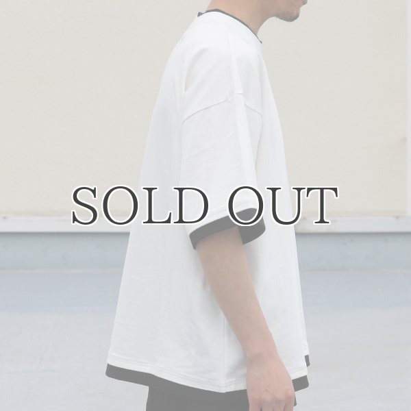 画像5: VORTEX 8オンス(MVS天竺) フェイクレイヤード クルーネック ハーフスリーブTシャツ【MADE IN JAPAN】『日本製』/ Upscape Audience (5)