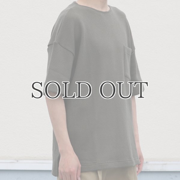 画像11: ローゲージストレッチ カノコダブルフェイス サイドスリット ハーフスリーブTシャツ【MADE IN JAPAN】『日本製』 / Upscape Audience (11)