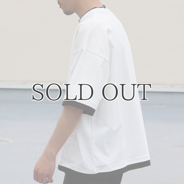 画像4: VORTEX 8オンス(MVS天竺) フェイクレイヤード クルーネック ハーフスリーブTシャツ【MADE IN JAPAN】『日本製』/ Upscape Audience (4)