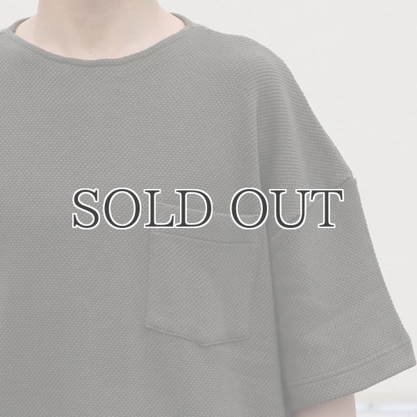 画像12: ローゲージストレッチ カノコダブルフェイス サイドスリット ハーフスリーブTシャツ【MADE IN JAPAN】『日本製』 / Upscape Audience (12)