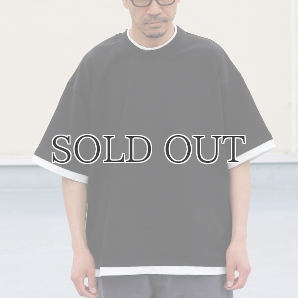 画像4: VORTEX 8オンス(MVS天竺) フェイクレイヤード クルーネック ハーフスリーブTシャツ【MADE IN JAPAN】『日本製』/ Upscape Audience (4)