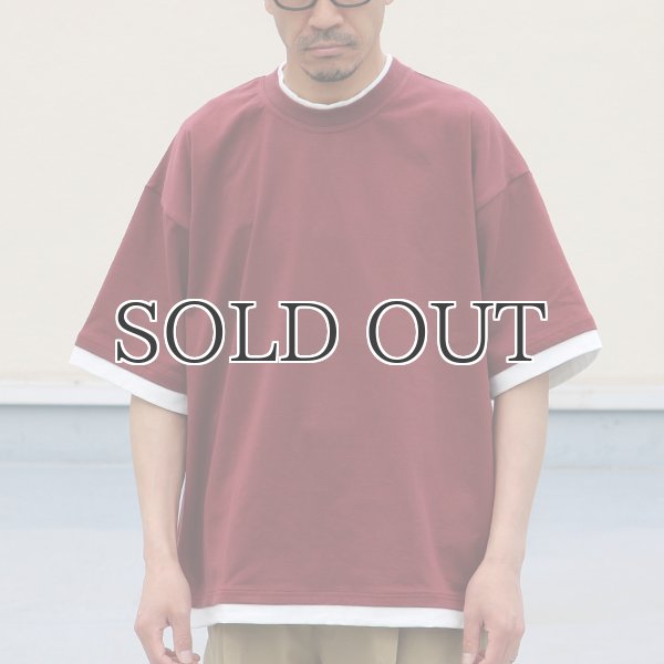 画像4: VORTEX 8オンス(MVS天竺) フェイクレイヤード クルーネック ハーフスリーブTシャツ【MADE IN JAPAN】『日本製』/ Upscape Audience (4)