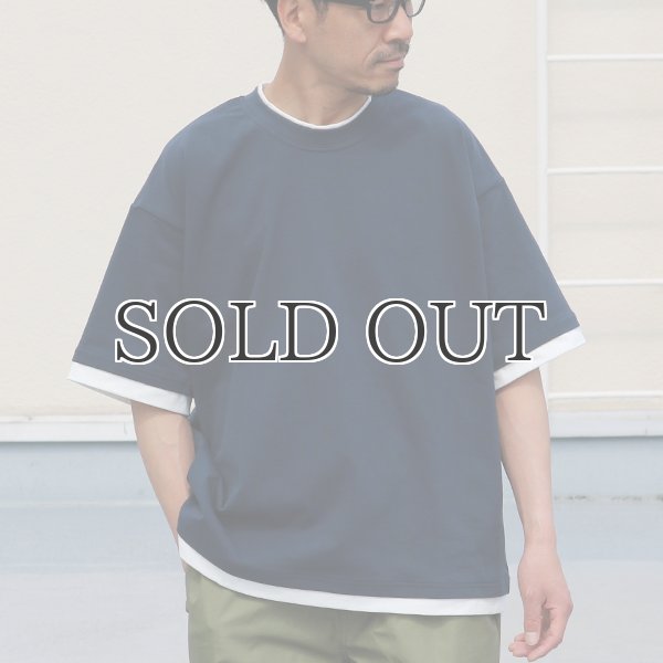 画像3: VORTEX 8オンス(MVS天竺) フェイクレイヤード クルーネック ハーフスリーブTシャツ【MADE IN JAPAN】『日本製』/ Upscape Audience (3)