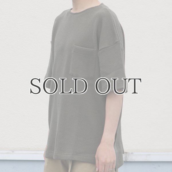 画像8: ローゲージストレッチ カノコダブルフェイス サイドスリット ハーフスリーブTシャツ【MADE IN JAPAN】『日本製』 / Upscape Audience (8)